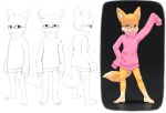 anthro barefoot bottomless canid canine clothed clothing colored cubber_(artist) dipstick_tail eyewear fox fur glasses lana_(paraphore) leg_markings male mammal markings monochrome multicolored_tail orange_body orange_fur paraphore red_eyes socks_(marking) solo sweater sweater_only topwear 