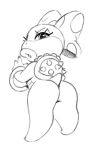  2:3 big_butt bow bracelet butt butt_pose female jewelry koopaling lips looking_at_viewer looking_back mario_bros monochrome necklace nintendo pose shell solo spiked_shell spikes thick_lips thick_thighs video_games wendy_o._koopa xylas 
