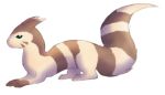  2017 alpha_channel ambiguous_gender brown_body brown_fur brown_markings ear_markings facial_markings feral fur furret gloves_(marking) green_eyes head_markings kappetapp lying markings nintendo pok&eacute;mon pok&eacute;mon_(species) ringtail tan_body tan_fur tan_markings video_games 