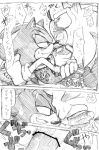 anal anal_penetration anthro bedroom_eyes bodily_fluids clothing comic crying duo gloves handwear japanese_text male male/male male_penetrated male_penetrating male_penetrating_male monochrome narrowed_eyes penetration seductive sex shadow_the_hedgehog sonic_the_hedgehog sonic_the_hedgehog_(series) tears text translation_request unknown_artist 