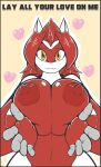  &lt;3 2019 5_fingers absurd_res anthro anthrofied big_breasts breast_squish breasts digital_media_(artwork) english_text fan_character female fingerless_(marking) fingers front_view hair hi_res huge_breasts latias legendary_pok&eacute;mon lewdtias looking_at_viewer nintendo nipples nude outline pok&eacute;mon pok&eacute;mon_(species) pok&eacute;morph quin-nsfw red_hair simple_background solo squish text video_games yellow_eyes 