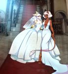  absurd_res anthro bride clothing dress duo female female/female footwear hi_res high_heels married_couple shoes tutifruti_(artist) wedding wedding_dress white_clothing 