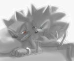  anthro bedroom_eyes clothing duo male male/male narrowed_eyes panties seductive shadow_the_hedgehog sonic_the_hedgehog sonic_the_hedgehog_(series) underwear unknown_artist 