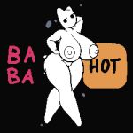  1:1 anthro areola baba baba_is_you big_breasts breasts female genitals nipples nsfwoaf nude pussy solo 
