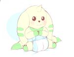  2020 blush diaper digimon digimon_(species) diver_(artist) fur looking_at_viewer sitting solo terriermon 