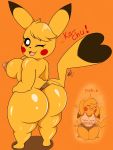  &lt;3 &lt;3_tail 3:4 anthro big_breasts big_butt blonde_hair breasts butt cleft_tail clothed clothing cosplay_pikachu_(character) digital_media_(artwork) dipstick_ears dipstick_tail fan_character female fur hair hi_res huge_butt kanna_(joaoppereiraus) looking_at_viewer mammal multicolored_ears multicolored_tail nintendo nipples nr_ac nude open_mouth pikachu pok&eacute;mon pok&eacute;mon_(species) red_cheeks rodent simple_background smile solo text text_on_clothing text_on_shirt thick_thighs video_games yellow_body yellow_fur 