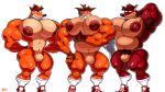  activision anthro bandicoot biceps big_muscles bobthetanuki bulge clothing crash_bandicoot crash_bandicoot_(series) crunch_bandicoot digital_media_(artwork) gloves group hair handwear hi_res male male/male mammal marsupial muscular muscular_male nipples nude orange_body pecs simple_background smile trash_bandicoot video_games 