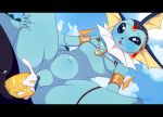  abdominal_bulge anthro anthrofied black_bars blue_body blue_nipples blue_pussy blue_skin bodily_fluids bulge cum cum_in_pussy cum_inside cum_while_penetrated cumshot drooling duo eeveelution ejaculation erect_nipples female flat_chested genital_fluids genitals gold_(metal) gold_jewelry half-closed_eyes hi_res inflation jewelry letterbox male male/female narrowed_eyes nintendo nipple_piercing nipples penetration penis piercing pok&eacute;mon pok&eacute;mon_(species) pok&eacute;morph pussy saliva skinny smooth_skin thick_penis thick_tail thick_thighs umbreon vaporeon vapplepie video_games 