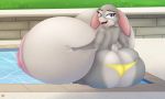  09hankris 2019 anthro better_version_at_source big_breasts big_butt breasts butt disney female holding_breast huge_breasts huge_butt hyper hyper_breasts impossibly_huge_breasts judy_hopps lagomorph leporid looking_at_viewer looking_back mammal rabbit solo zootopia 