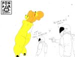  2020 animal_crossing anthro astronaut butt canid canine canis dialogue domestic_dog english_text female fur group hi_res humanoid isabelle_(animal_crossing) looking_back male mammal meme nintendo ponporio_(artist) raised_tail text video_games yellow_body yellow_fur 