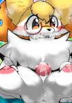  &lt;3 &lt;3_eyes anthro areola blush bodily_fluids braixen breast_grab breast_squeeze breasts cum cum_on_face cum_on_penis duo eyewear female female_focus front_view fur genital_fluids genitals glasses hand_on_breast hi_res holding_breast male male/female milkteafox neck_tuft nintendo nipples penis pink_areola pink_nipples pok&eacute;mon pok&eacute;mon_(species) solo_focus tuft video_games white_body white_fur yellow_body yellow_fur 