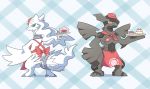  anthro apron beverage cake clothing coffee food hat headgear headwear komanyachi legendary_pok&eacute;mon nintendo pok&eacute;mon pok&eacute;mon_(species) pokemon_cafe_mix reshiram tea video_games zekrom 