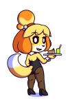  animal_crossing anthro bunny_costume canid canine canis clothing costume domestic_dog female fur isabelle_(animal_crossing) kcn mammal nintendo shih_tzu solo toy_dog video_games yellow_body yellow_fur 