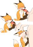  2020 blush canid canine censored duo equid equine fellatio fox horse ineffective_censorship internal junior_horse male male/male mammal manmosu_marimo oral penile senior_fox sex simple_background white_background 