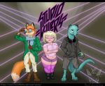  2020 band canid canine chubby_cherry digital_media_(artwork) dyna_mink electropop female fox goldie_foxx hi_res human lutrine mammal music mustelid overweight overweight_female pinup pose slightly_chubby studio_killers thick_thighs yarpi 