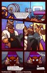  anthro canid canine canis clothing comic domestic_dog duo english_text german_shepherd herding_dog hi_res male mammal neckerchief nintendo pastoral_dog sniffing star_fox text undressing ventkazemaru video_games wolf 