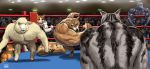  action animal animal_focus bird blurry blurry_background cat closed_eyes crossed_arms crow crowd dog flexing fox furry matataku meme motion_blur muscle muscle_fox no_humans personification photo-referenced pose punching right-hook_dog sheep shiba_inu sweat sweatdrop twitter wrestling_ring 