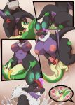  anthro anthro_on_anthro anthro_penetrated anthro_penetrating anthro_penetrating_anthro anus big_breasts black_body black_butt black_tail blush bodily_fluids breasts butt chikiota cum duo erection facesitting female female_on_top female_penetrated genital_fluids genitals glans green_body handjob huge_breasts lying male male/female male_penetrating male_penetrating_female nintendo noivern nude on_back on_top penetration penile penile_penetration penis pink_penis pok&eacute;mon pok&eacute;mon_(species) presenting presenting_anus pussy serperior sex straddling sweat teeth vaginal vaginal_penetration video_games 