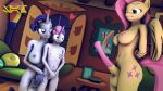  16:9 3d_(artwork) age_difference animal_genitalia animal_penis anthro balls big_breasts breasts digital_media_(artwork) equid equine equine_penis erection female flat_chested fluttershy_(mlp) friendship_is_magic genitals group gynomorph hasbro hi_res horn intersex larger_gynomorph larger_intersex mammal my_little_pony nipples nude older_gynomorph pegasus penis rarity_(mlp) senthaurekmern sibling sister sisters size_difference smaller_female sweetie_belle_(mlp) unicorn widescreen wings younger_female 