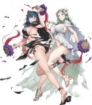  bikini byleth_(fire_emblem) cleavage cuboon fire_emblem fire_emblem_heroes fire_emblem_three_houses heels nintendo rhea_(fire_emblem) swimsuits torn_clothes weapon 