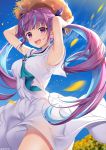  curcumin hololive minato_aqua seifuku skirt_lift 