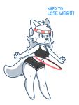  3:4 absurd_res alpha_channel anthro blanca_(nicky_illust) bodily_fluids bra canid canine canis clothing domestic_dog exercise female hi_res mammal nicky_illust nordic_sled_dog samoyed solo spitz sport sports_bra sweat underwear workout 