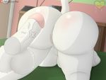  4:3 absurd_res anthro ass_up balls butt duo erection female fur genitals hi_res hybrid looking_at_viewer male male/female pawronica pawronica_(fursona) penis pussy xenonfox_(fursona) 