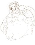  2020 anthro belly hi_res humanoid_hands kemono kimun_kamui_(tas) male mammal moobs navel nipples okoge_16 overweight overweight_anthro overweight_male simple_background solo tokyo_afterschool_summoners ursid video_games white_background 