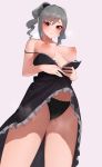  breasts dress kanzaki_ranko nipples no_bra open_shirt pantsu senju_(snz0) skirt_lift the_idolm@ster the_idolm@ster_cinderella_girls 
