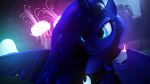  16:9 4k absurd_res bioluminescence blue_body blue_eyes blue_fur blue_hair equid female friendship_is_magic fur glowing hair hasbro hi_res horn jewelry lunar57 mammal my_little_pony necklace princess_luna_(mlp) solo sparkles widescreen winged_unicorn wings 