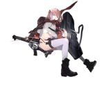  1girl alternate_costume ar-15 bag bangs black_footwear blue_eyes blue_hair boots damaged full_body girls_frontline gun hair_between_eyes hair_ornament holding holding_gun holding_weapon holster jacket lin+ long_hair looking_away multicolored_hair official_art one_side_up pink_hair rifle scarf school_uniform scope side_ponytail sidelocks solo st_ar-15_(girls_frontline) stomach streaked_hair thigh_holster thigh_strap thighhighs torn_clothes transparent_background uniform weapon white_legwear 