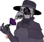  absurd_res alpha_channel beak doctor dragon flower hi_res lined mask plague plant rose_(disambiguation) smell 