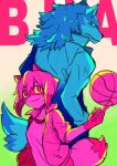  2020 anthro ball basketball_(ball) brand_new_animal canid canine canis clothed clothing female fluffy fluffy_tail fur hair hi_res jacket male mammal michiru_kagemori raccoon_dog restricted_palette shirou_ogami studio_trigger tanuki topwear wolf 