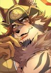  2020 anthro canid canine canis fur male mammal muscular ohayashi55 pecs tattoo temujin tokyo_afterschool_summoners video_games white_body white_fur wolf 