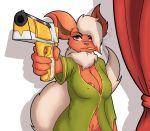  alpha_channel anthro anthrofied barely_visible_genitalia barely_visible_pussy bottomless breasts canid canine cigarette cigarette_in_mouth cleavage clothed clothing curtains dunewulff eeveelution female flareon fur genitals gesture gun hi_res looking_at_viewer mammal nintendo nipple_slip nipples pointing pointing_at_viewer pok&eacute;mon pok&eacute;mon_(species) pok&eacute;morph pussy ranged_weapon solo video_games weapon 