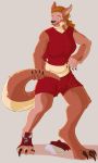 absurd_res anthro clothing female hi_res human kangaroo macropod mammal marsupial mid_transformation midriff muzzle_growth surprised_expression tagme tail_grab the-coast-is-near torn_clothing transformation 