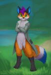  anthro canid canine clothing coat fox hi_res jamesfoxbr male mammal solo topwear 