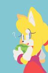  2018 2:3 ? amberuzkaa anthro blue_eyes canid canine clothing female food fox fruit gloves handwear looking_at_viewer mammal melon open_mouth plant simple_background solo sonic_boom sonic_the_hedgehog_(series) video_games watermelon zooey_the_fox 