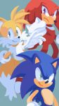  2018 amberuzkaa anthro canid canine clothing echidna eulipotyphlan footwear fox gloves green_eyes group handwear hedgehog hi_res knuckles_the_echidna male mammal miles_prower monotreme purple_eyes red_eyes simple_background smile sonic_the_hedgehog sonic_the_hedgehog_(series) video_games 