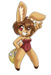  alpha_channel anthro basket breasts bunny_costume cleavage clothed clothing costume easter easter_egg female hair hi_res holidays mammal mustela mustelid musteline nekonny solo 