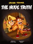  activision anthro bandicoot blonde_hair bodily_fluids breasts brown_hair building censored cleavage clothed clothing comic cover cover_page crash_bandicoot crash_bandicoot_(series) door duo embarrassed english_text female fingerless_gloves flying_sweatdrops footwear footwear_only gloves hair handwear hi_res house magaska19 male male/female mammal marsupial mostly_nude navel nervous nude open_mouth shoes shoes_only size_difference spotlight sweat sweatdrop tawna_bandicoot teeth text video_games wumpa_fruit 