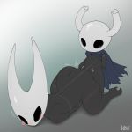  1:1 age_difference arthropod ass_up butt cape clothing duo from_behind_position hi_res hollow_knight hornet_(hollow_knight) insect kektails male male_penetrating penetration protagonist_(hollow_knight) sex size_difference smaller_male team_cherry vessel_(species) video_games young 