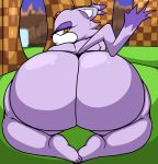  anthro big_butt blaze_the_cat butt domestic_cat felid feline felis female green_hill_zone hi_res huge_butt mammal solo sonic_the_hedgehog_(series) thick_thighs unknown_artist wide_hips 