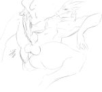  absurd_res anthro balls bodily_fluids buru_(jaynatorburudragon) cum cum_on_penis dragon ejaculation genital_fluids genitals hi_res jaynatorburudragon male masturbation muscular penis sketch solo 