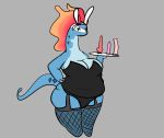  absurd_res afifa_(oc) anthro aurorus big_breasts big_butt breasts bunny_costume bunny_ears_(cosmetic) butt clothed clothing costume curvy_figure dildo fake_ears fake_rabbit_ears female fishnet fossil_pok&eacute;mon goopyarts_(artist) hi_res huge_breasts huge_butt huge_thighs legwear looking_at_viewer nintendo overweight pok&eacute;mon pok&eacute;mon_(species) sex_toy simple_background slightly_chubby smile solo stockings stripper thick_thighs thigh_highs video_games voluptuous wide_hips 