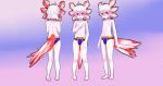  256:135 age_difference amphibian anthro axolotl big_eyes briefs clothing cute_eyes fusionxglave gills hair hi_res male mole_salamander salamander_(amphibian) simple_background solo solo_focus underwear underwear_only young younger_male 