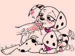  &lt;3 101_dalmatian_street 101_dalmatians 2020 bestiality blue_eyes blush bodily_fluids canid canine canis collar cum cum_in_mouth cum_inside dallas_(101_dalmatians) dalmatian deja_vu_(101_dalmatians) disembodied_penis disney domestic_dog female feral genital_fluids genitals group half-closed_eyes human male male/female mammal narrowed_eyes oral penis soulcentinel tongue tongue_out violetechoes young 