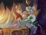 2020 4:3 anthro book bottomless brown_body brown_fur clothed clothing don_bluth female fur group jonas male mammal mouse mrs._brisby murid murine pink_nose rodent the_secret_of_nimh timothy_brisby whiskers 
