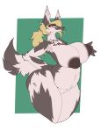  anthro areola armpit_hair belly big_areola big_belly big_breasts big_butt biped blonde_hair body_hair breasts butt canid canine canis female fluffy fluffy_tail fur genitals hair hi_res huge_breasts huge_butt looking_at_viewer mammal multicolored_body multicolored_fur navel nude pussy sepiruth simple_background solo thick_thighs tied_hair two_tone_body two_tone_fur white_body white_fur wide_hips 