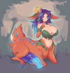  animal_genitalia animal_penis balls big_breasts big_penis blue_eyes breasts brown_hair cervid cervid_taur crossgender cuccokingu equine_penis ftg_crossgender fti_crossgender genitals gynomorph hair hooves huge_penis intersex league_of_legends lillia_(lol) looking_at_viewer mammal mammal_taur penis riot_games taur video_games 